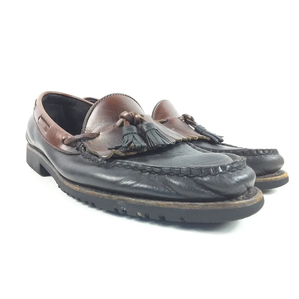 Allen Edmonds Men's Nantucket Brown Leather‎ Tassel Kiltie Boat Shoes Size 11 B